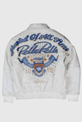 Pelle Pelle Greatest Of All Time White Real Leather Jacket